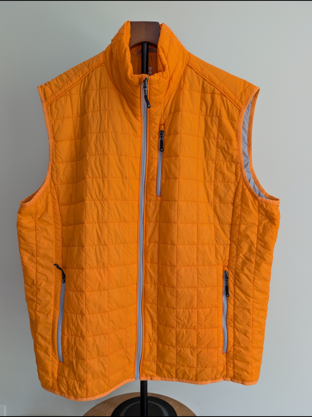 Cutter & Buck Bright Orange Quilted Sleeveless Vest